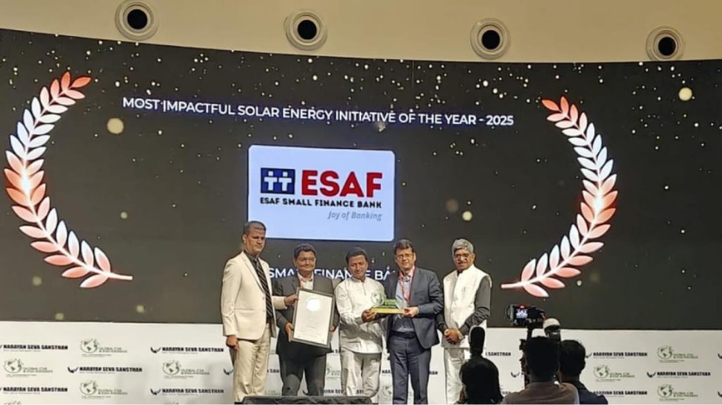 ESAF Foundation Receives Global Award for Clean Energy Initiative